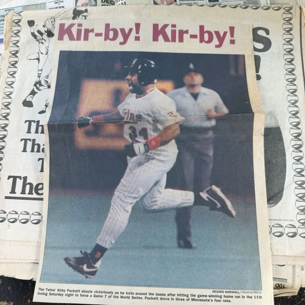 Vintage St Paul Pioneer Press Minnesota Twins World Series 1987 1991 Newspapers